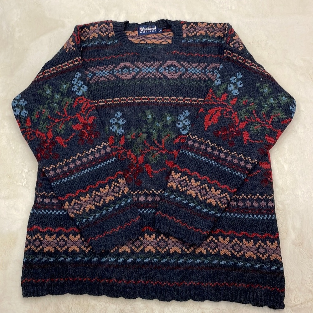 Vintage Colourful Knit Sweater